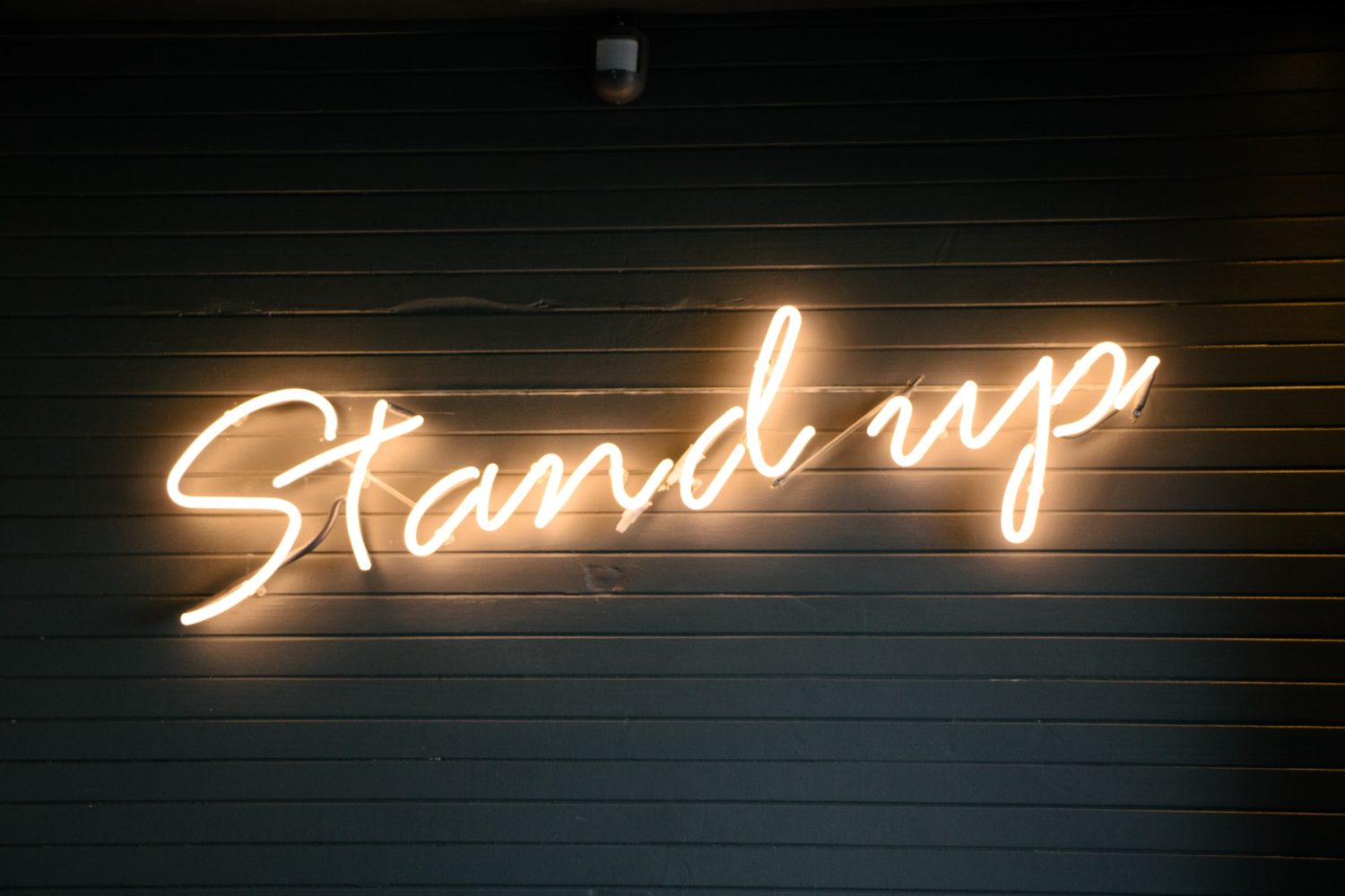 Stand up neon sign