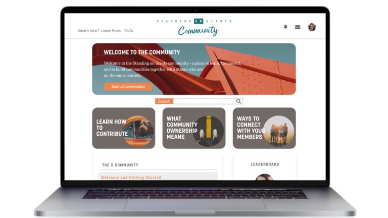 Community platform home page